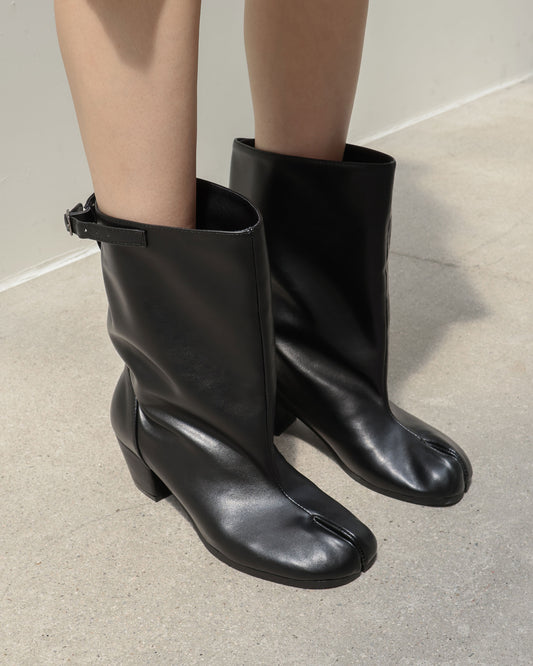 （韓國代購）PAES Wide Buckle Tabi Boots（ Black）（230-250）《官方26/9後出貨》