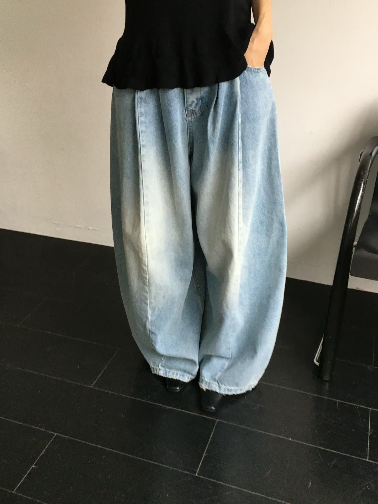 balloon jeans(beige/blue/white)
