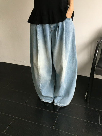 balloon jeans(beige/blue/white)