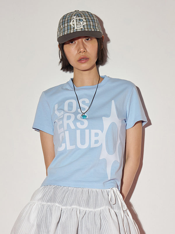 (韓國代購) LOSERSCLUB LSC LOGO TEE WOMAN (WHITE/BLACK/SKY BLUE)
