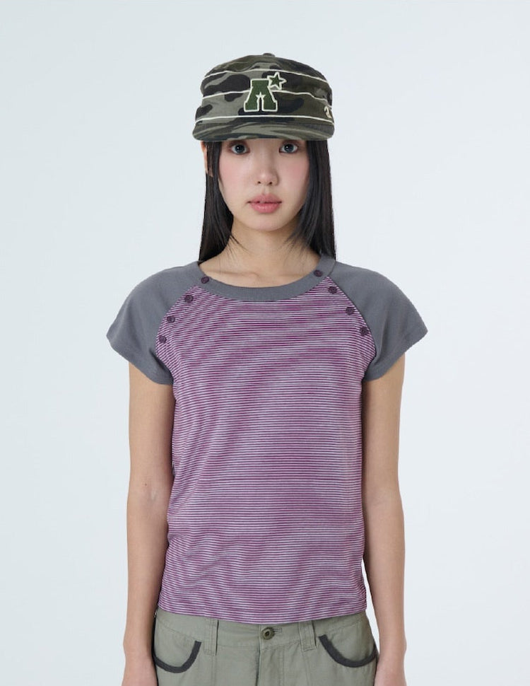 （韓國代購）AEAE a logo pillbox cap (camo/navy)