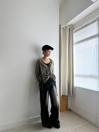 layered jeans(black)(s/m)現貨