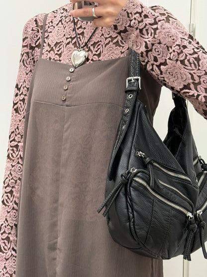anne lace top(black)