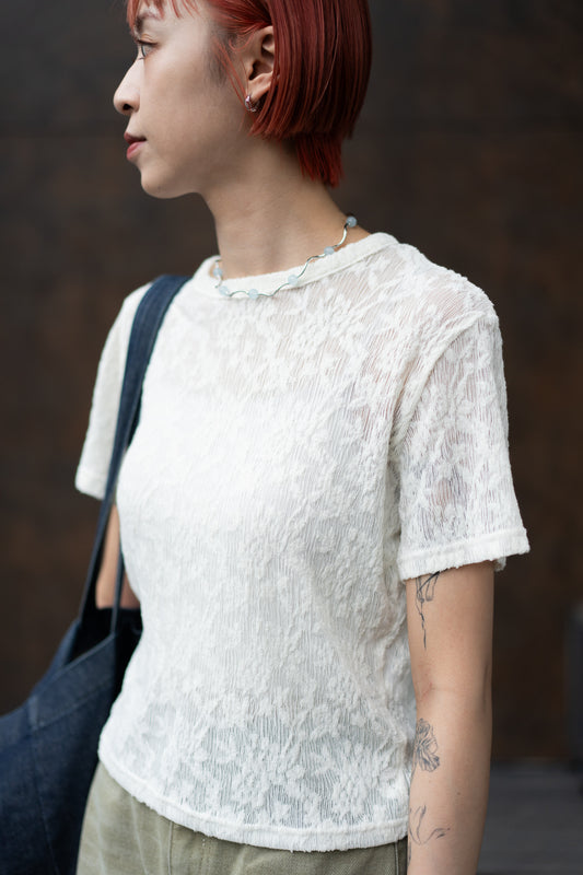 (sale) fafa lace tee (ivory)