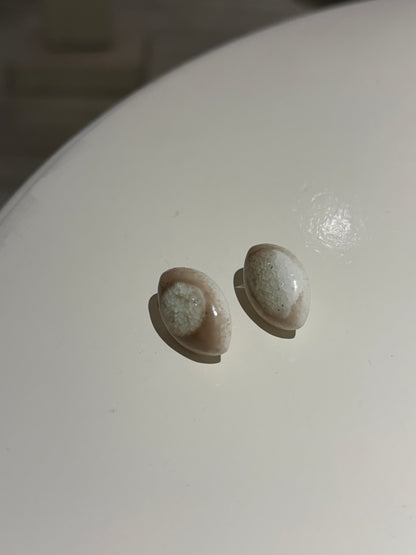 summer sale- stone earrings（ivory)