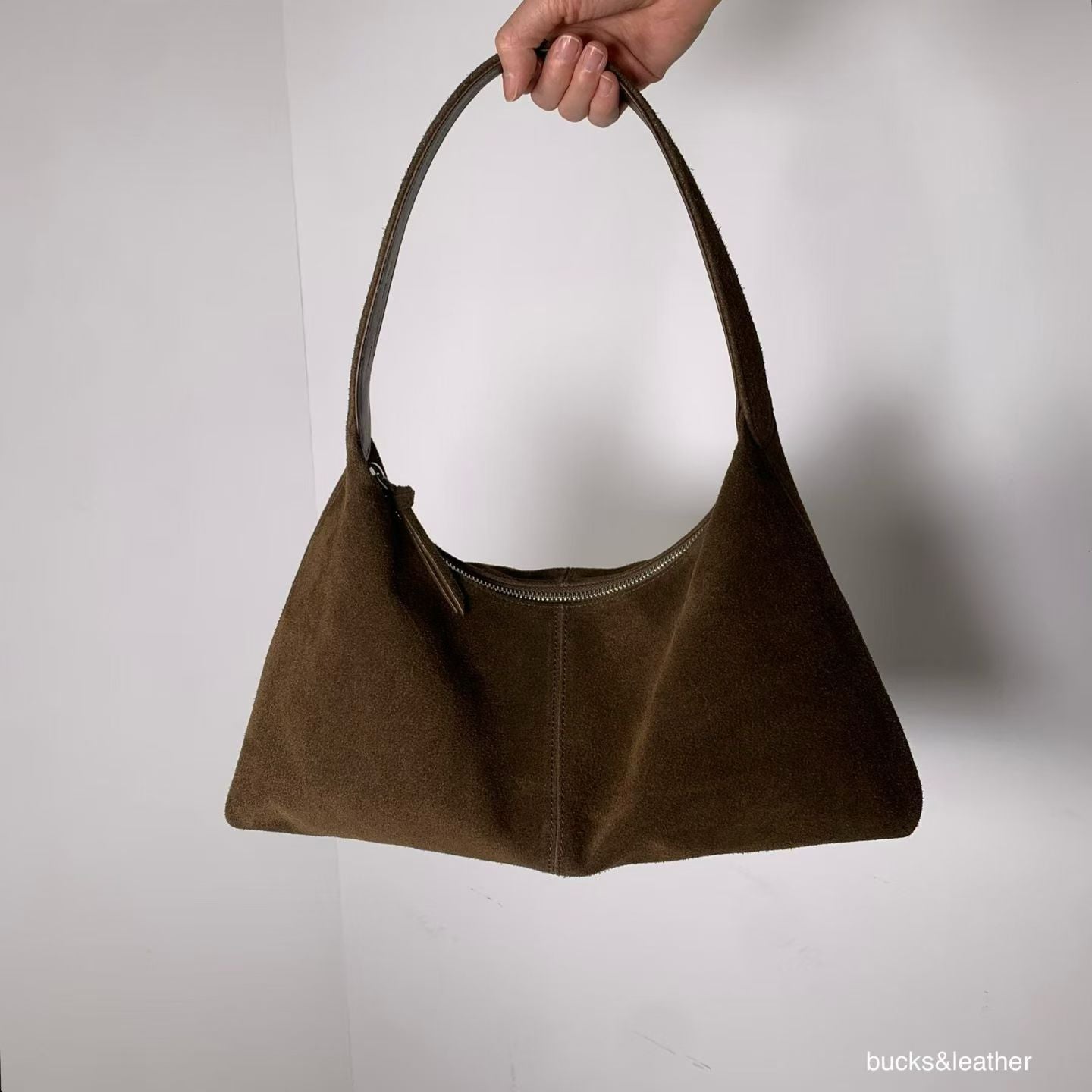 韓國代購：bucks & leather daily shoulder bag (麂皮/羊皮）