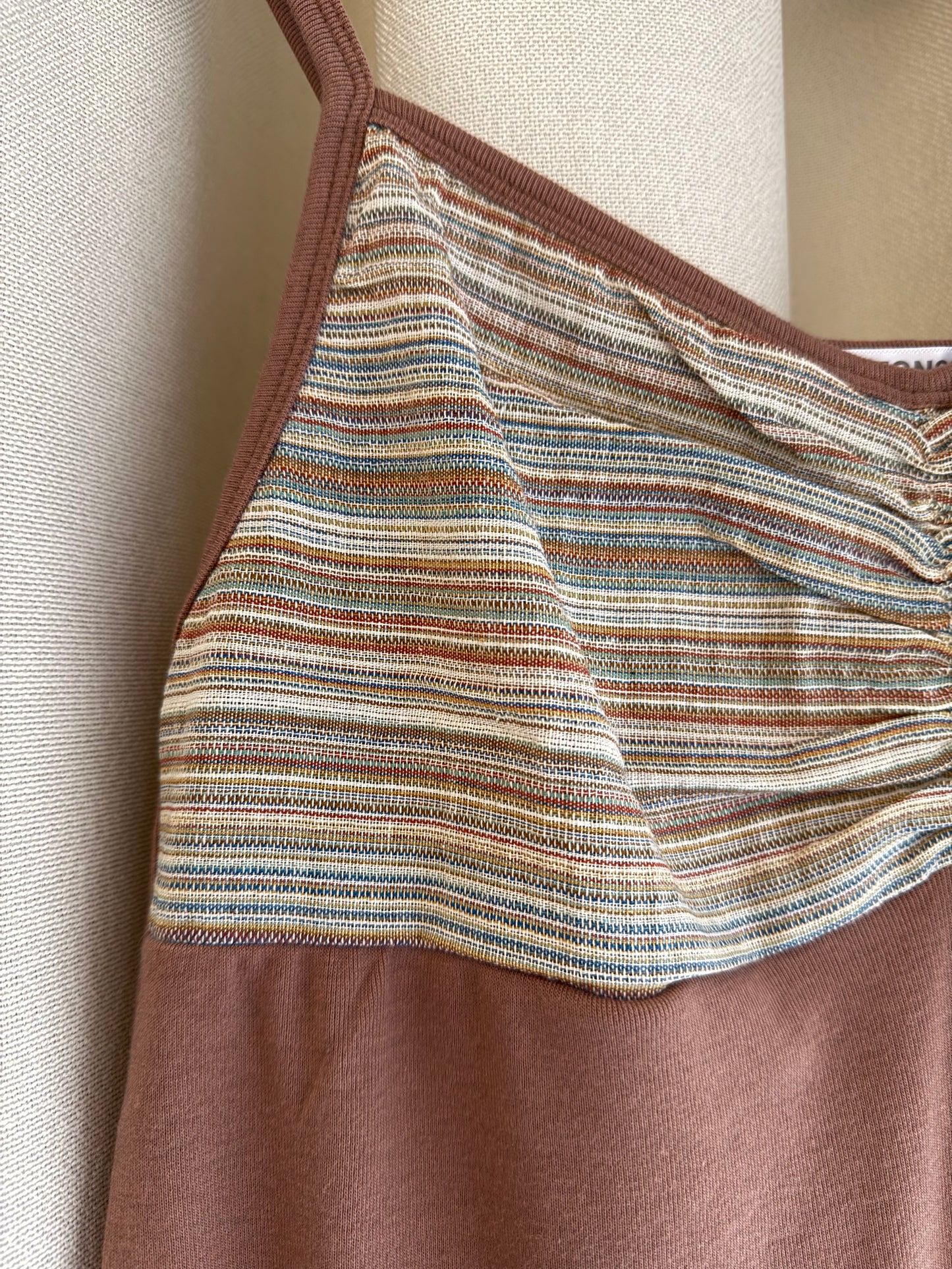 vintage striped vest(brown/grey)