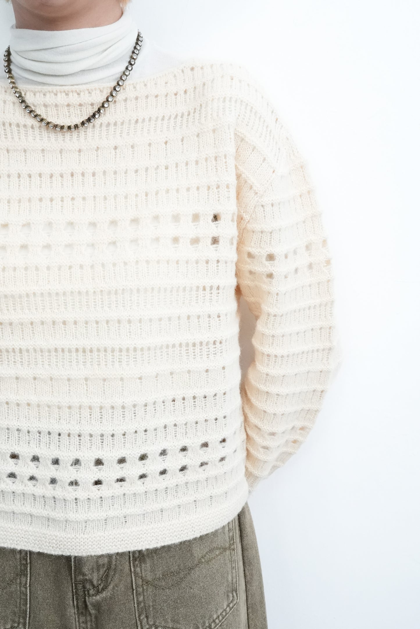 (sale) COZY KNIT TOP(IVORY)