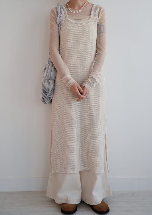 (sale)long mesh dress(ivory)