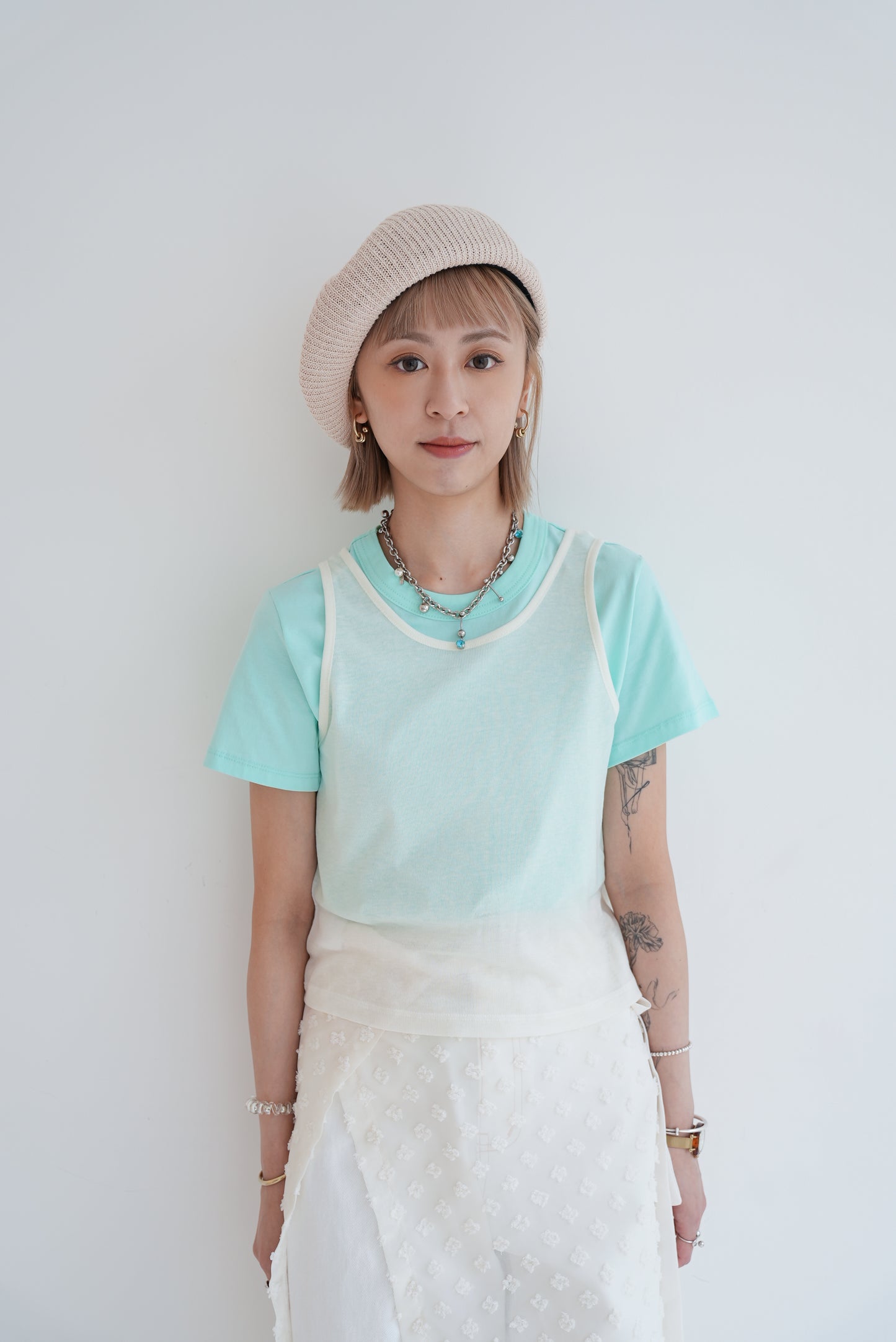 (SUMMER SALE)(現貨)rainbow regular tee(mint/purple)