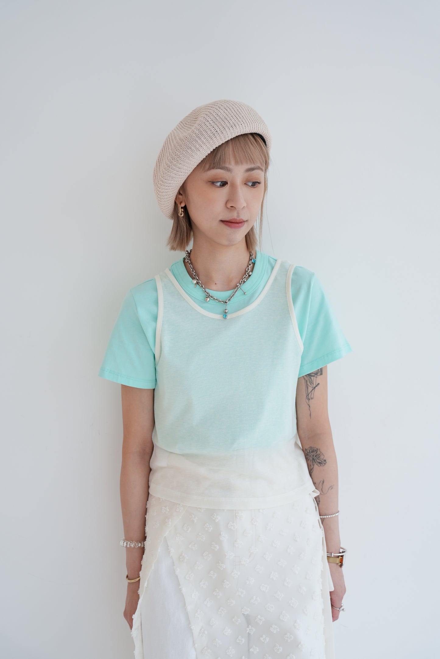 (SUMMER SALE)(現貨)rainbow regular tee(mint/purple)