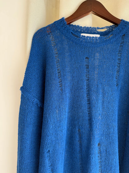 damaged knit top(green)