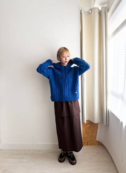 summer sale- double layered skirt（brown）