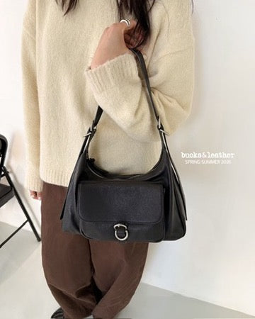 韓國代購：bucks & leather hobo bag