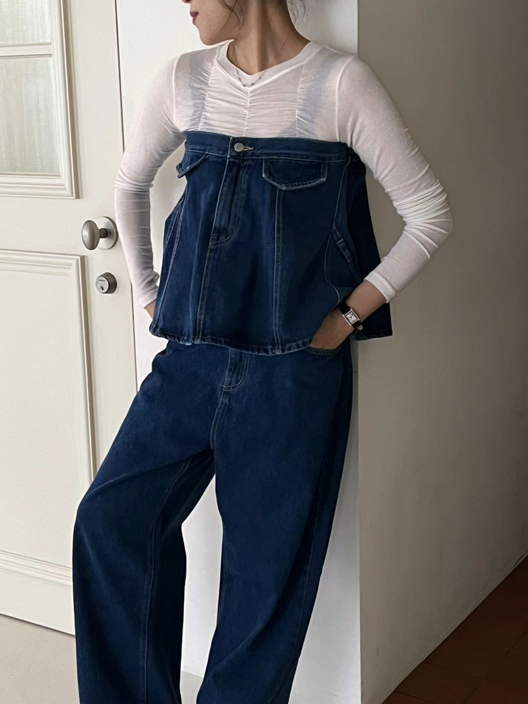 denim set (top+pants) *少量現貨