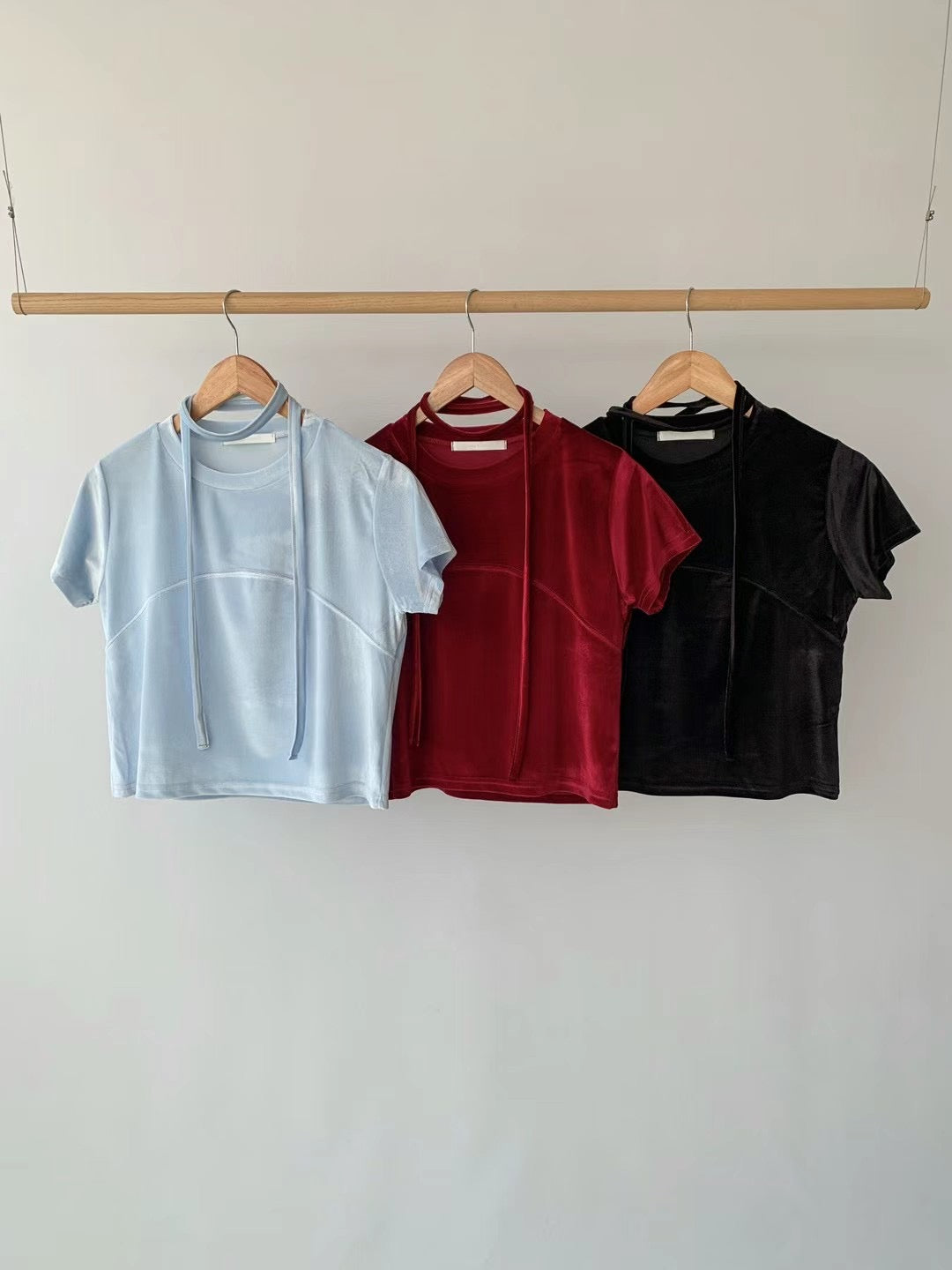 velvet top(blue/wine/black) (現貨)