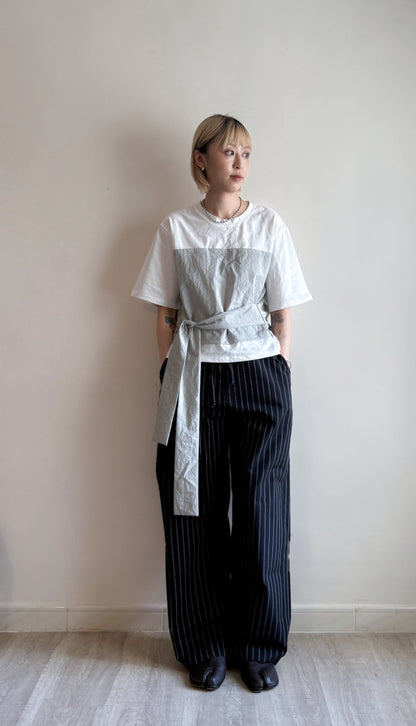 summer striped wide pants(black/brown) 現貨