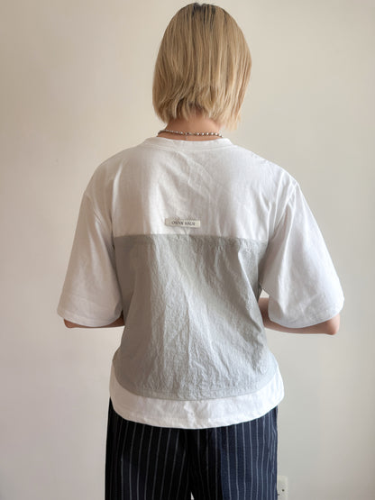 nylon patch tee(black/white) 現貨