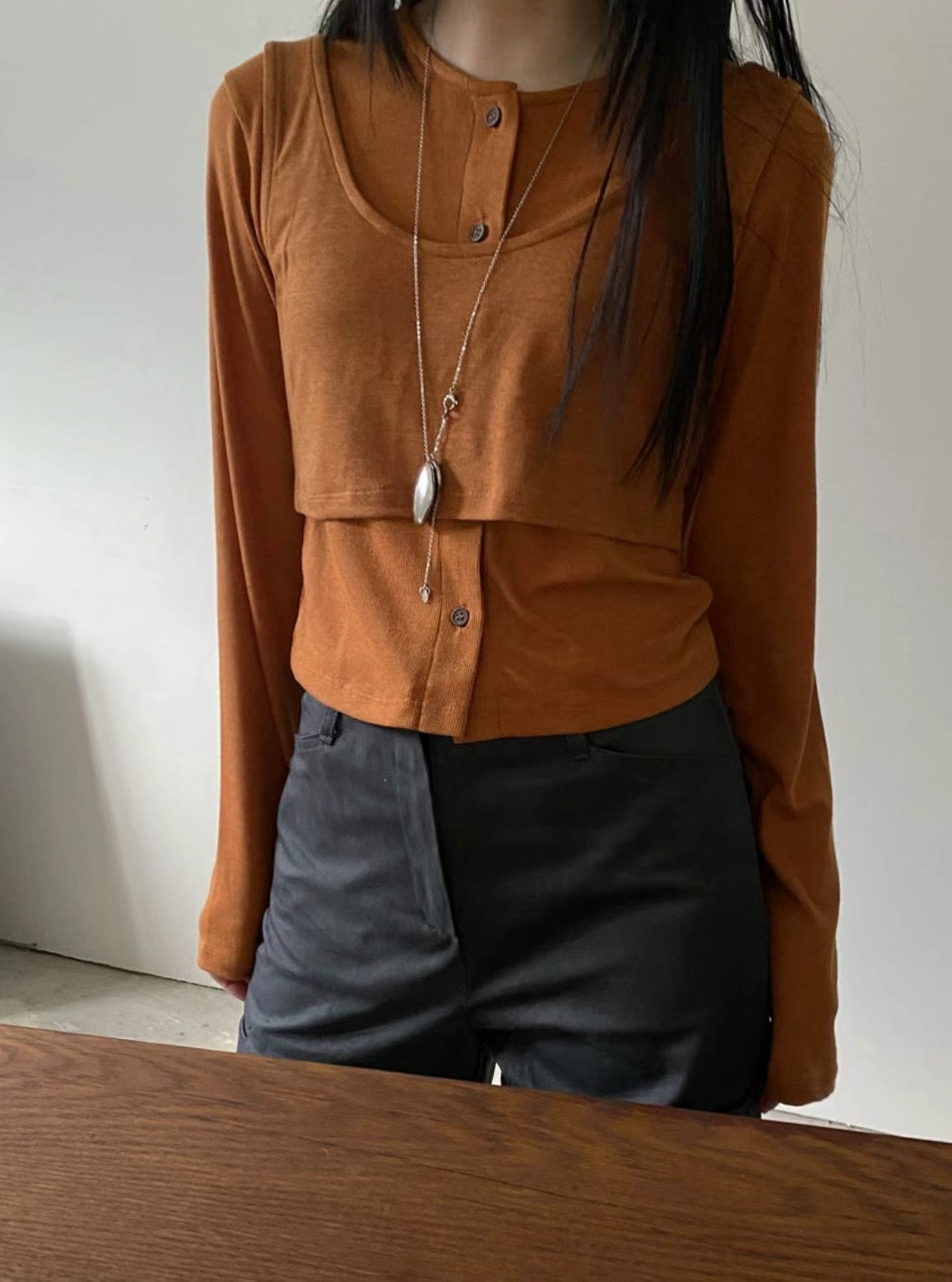 soft set top(brown/oat) (現貨)