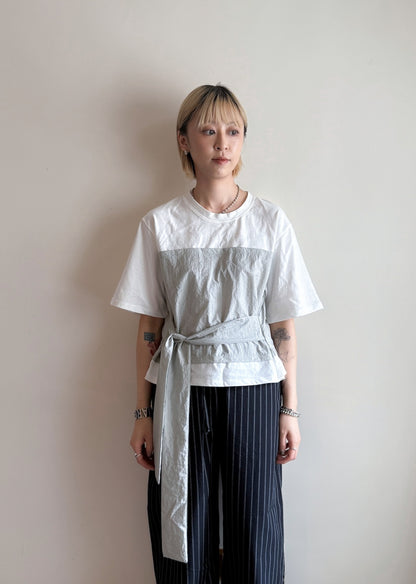 nylon patch tee(black/white) 現貨
