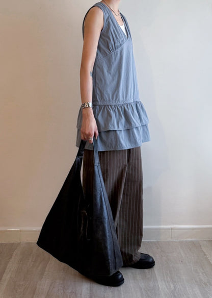 summer striped wide pants(black/brown) 現貨