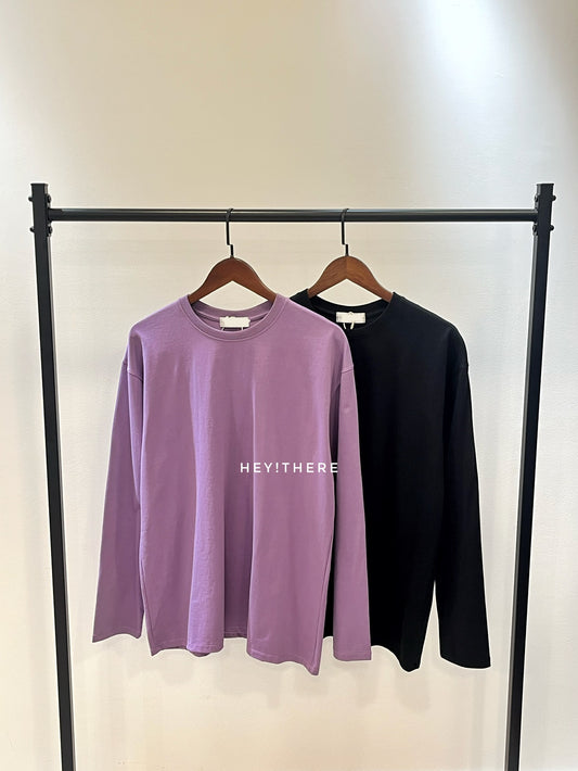 (低於批發價發售)LONG SLEEVE TEE(MEN)(PURPLE/BLACK)