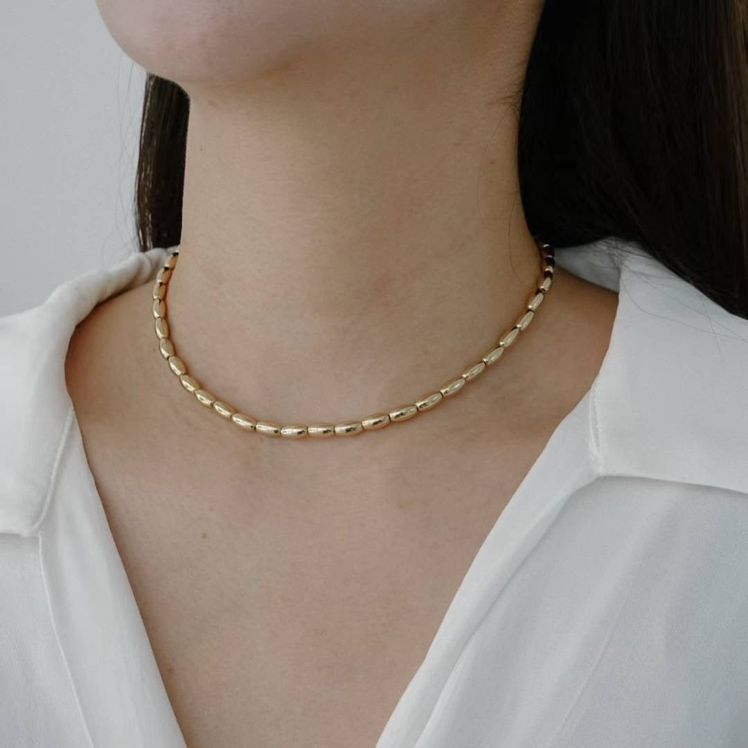 beads choker (silver/gold)