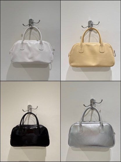 Boston bag(black/silver/butter/white)