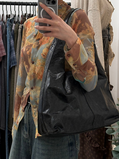 faux leather triangle bag(black/beige/brown/grey/white)