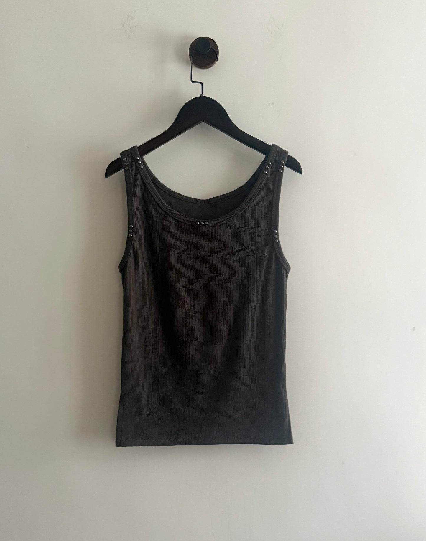rivet tank top (brown/purple/white) 少量現貨