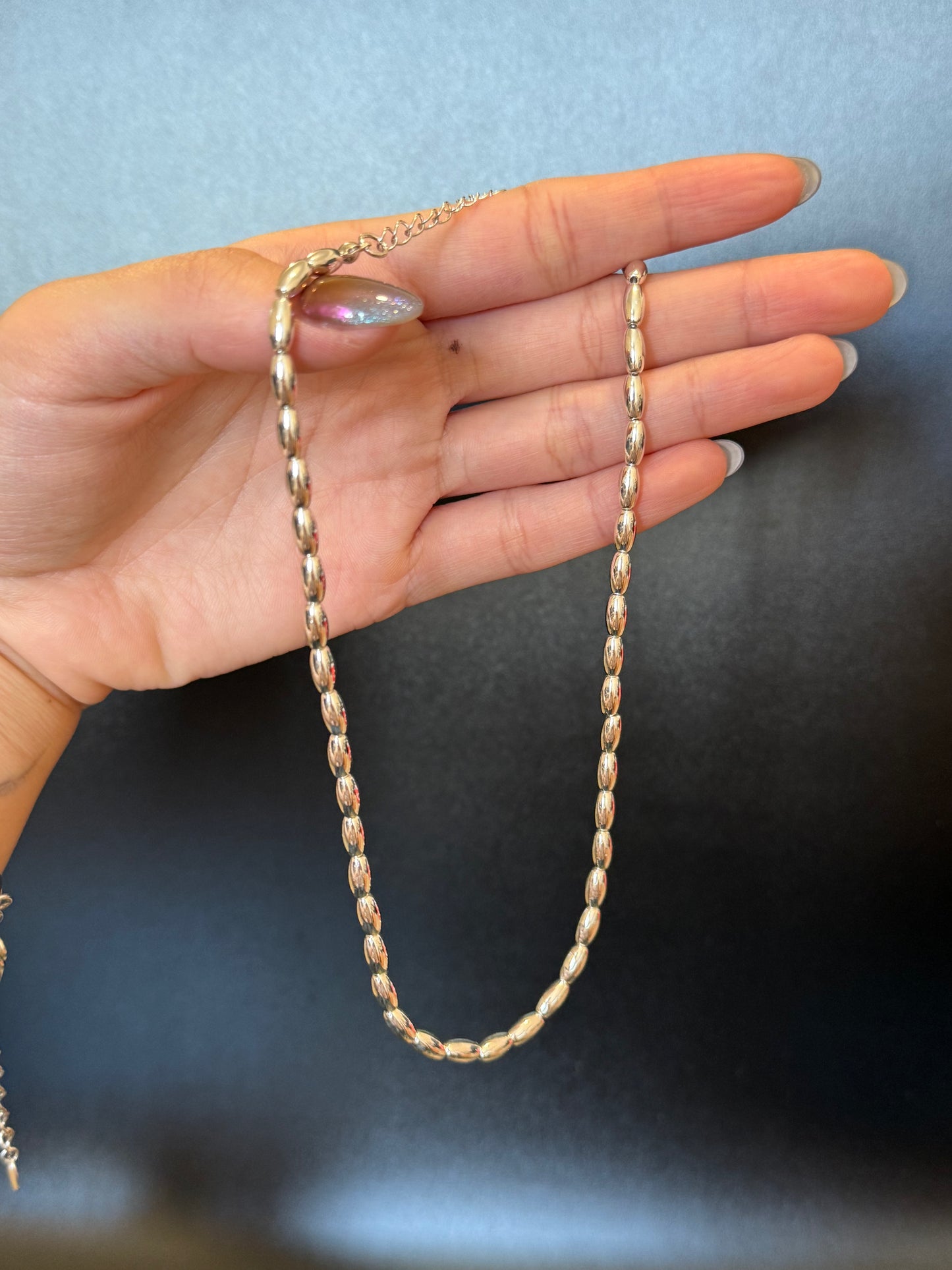 beads choker (silver/gold)