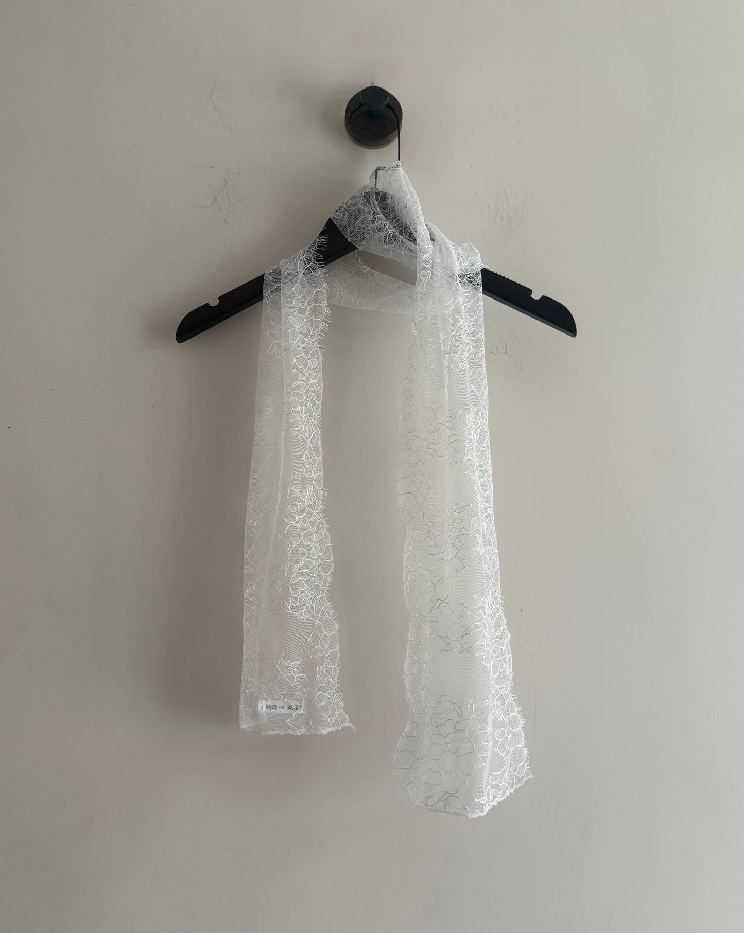 lace scarf (white/black）