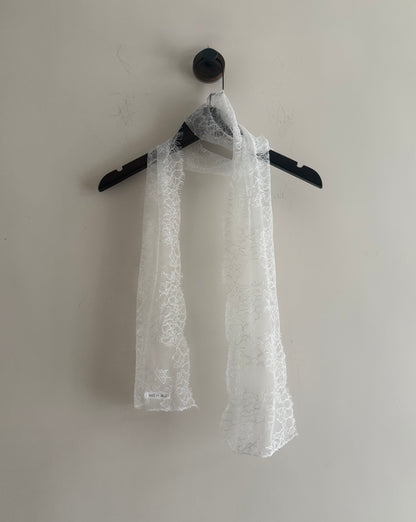 lace scarf (white/black）