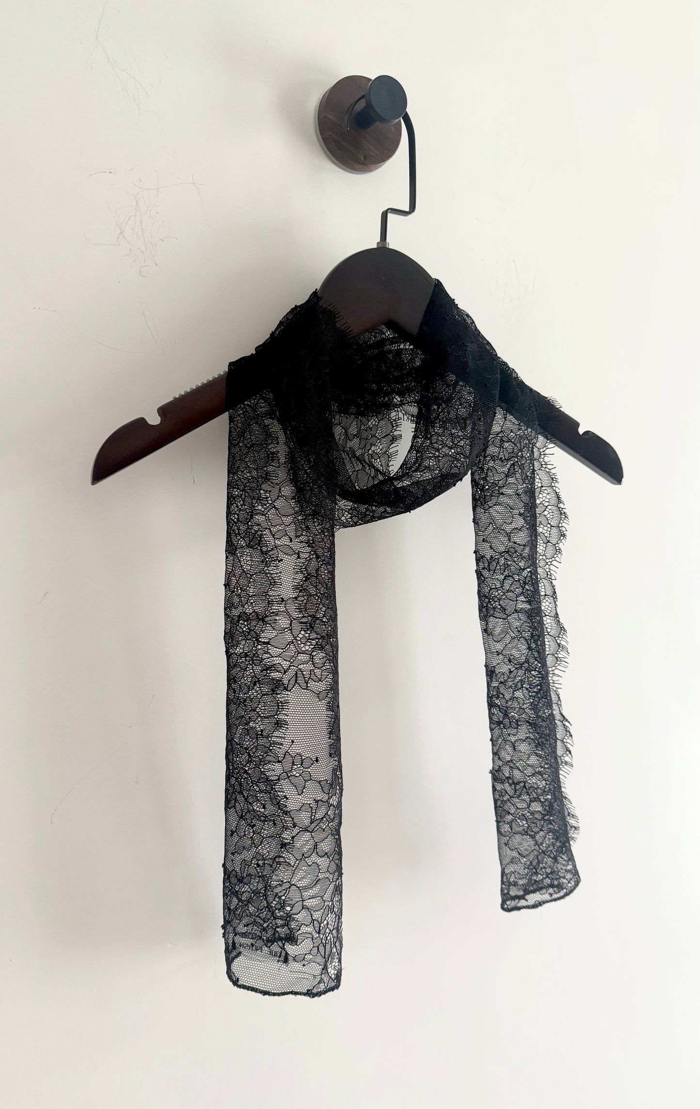 lace scarf (white/black）