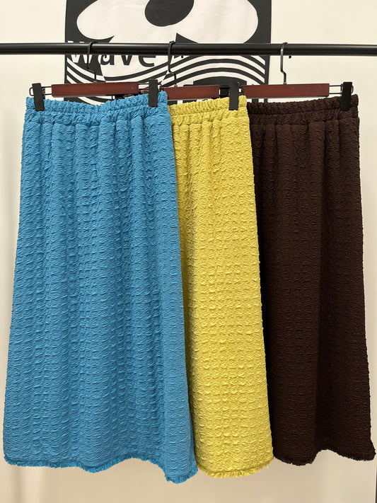 (SUMMER SALE))texture skirt(brown)