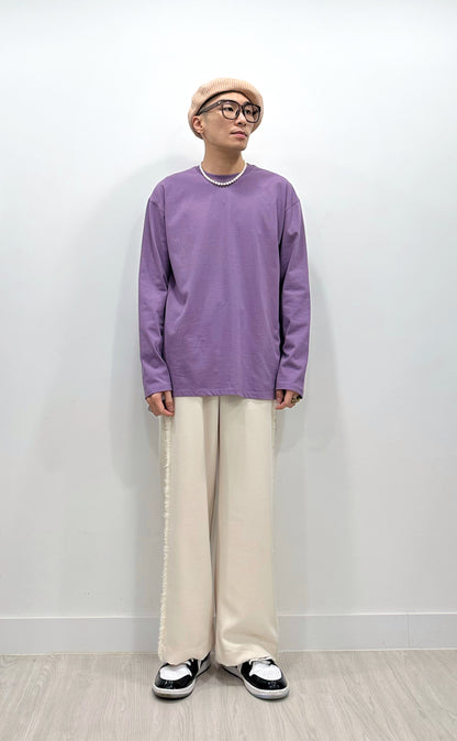 long sleeve tee(purple/black)(unisex)