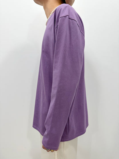 long sleeve tee(purple/black)(unisex)