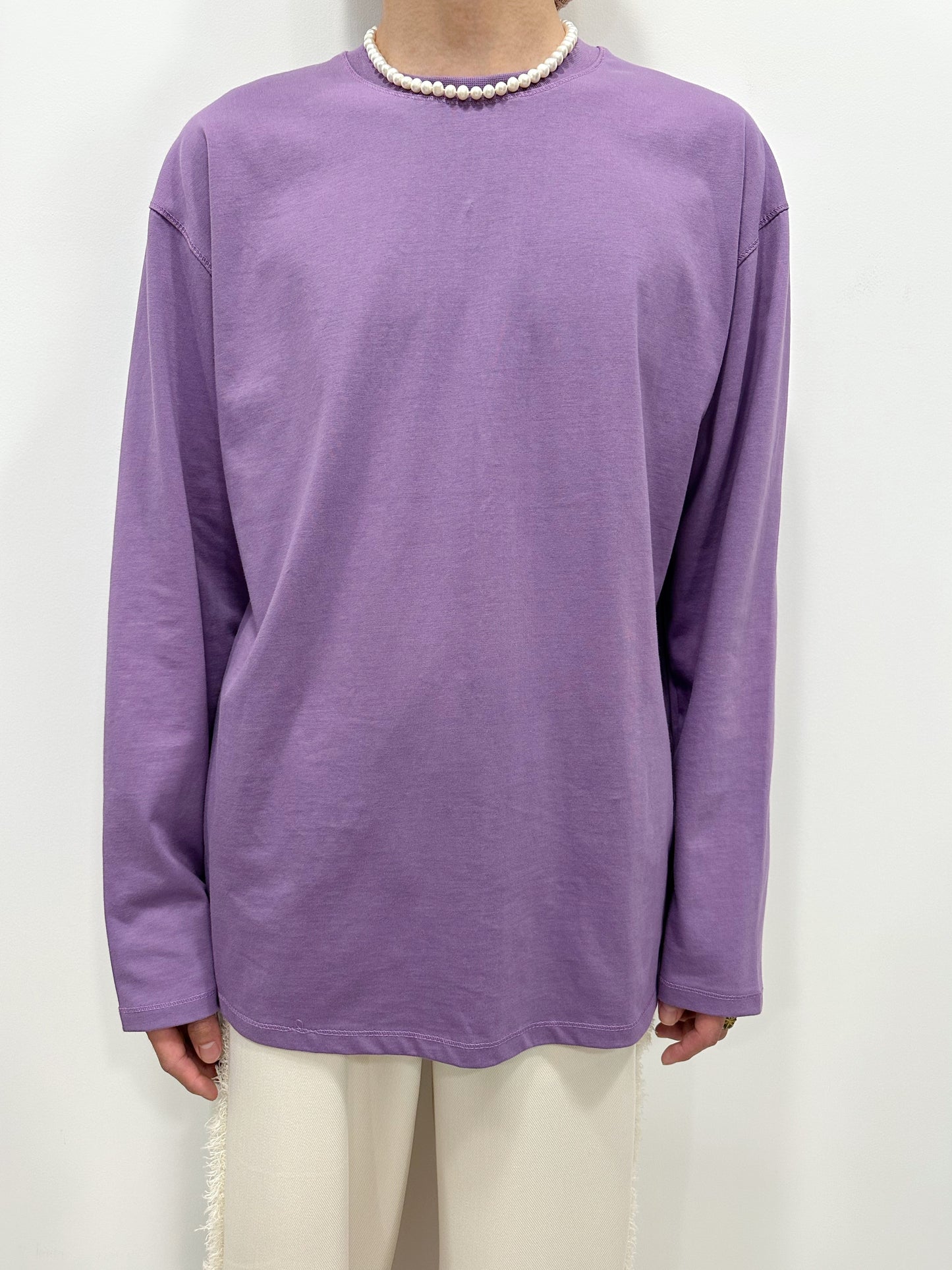 (低於批發價發售)LONG SLEEVE TEE(MEN)(PURPLE/BLACK)