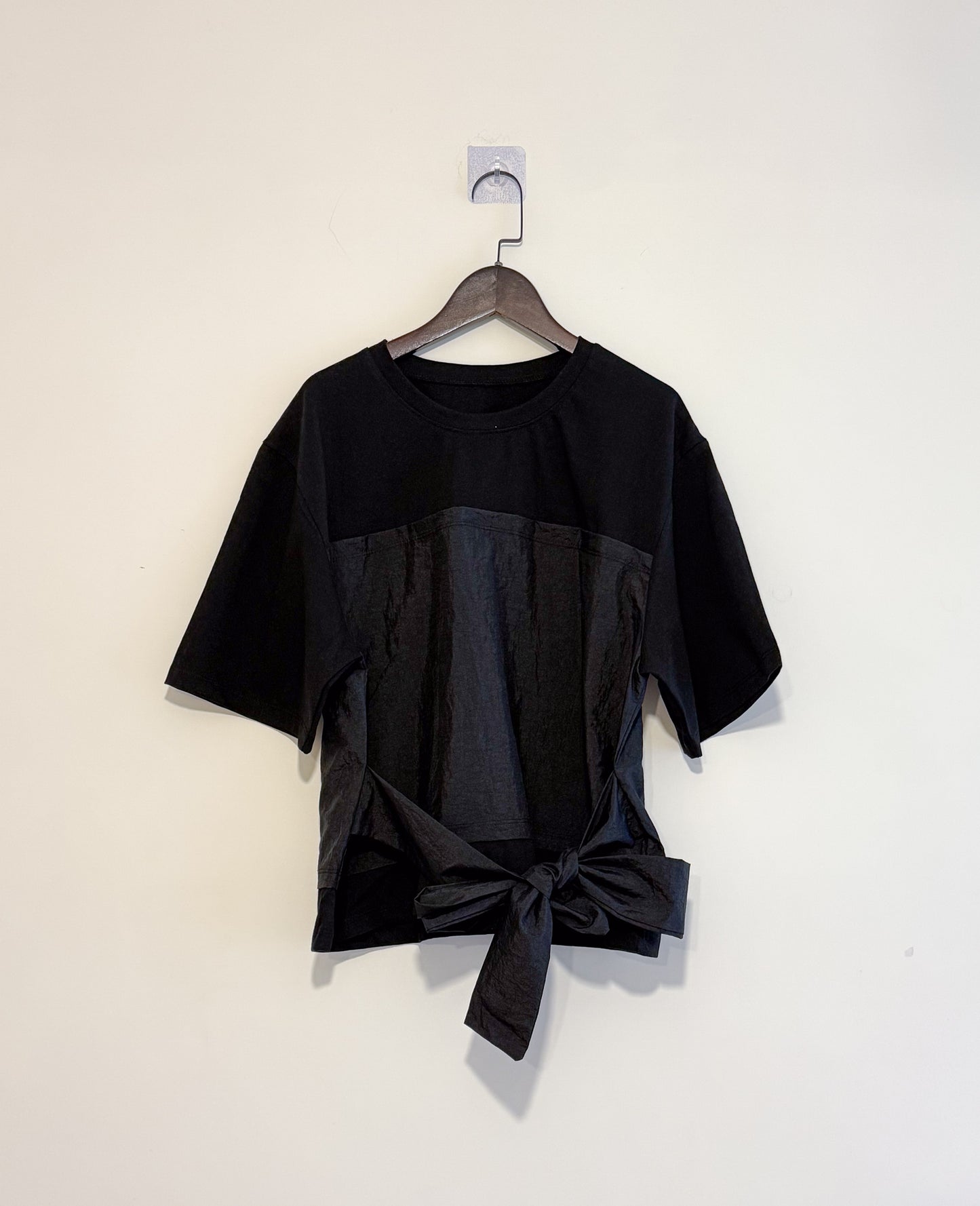 nylon patch tee(black/white) 現貨