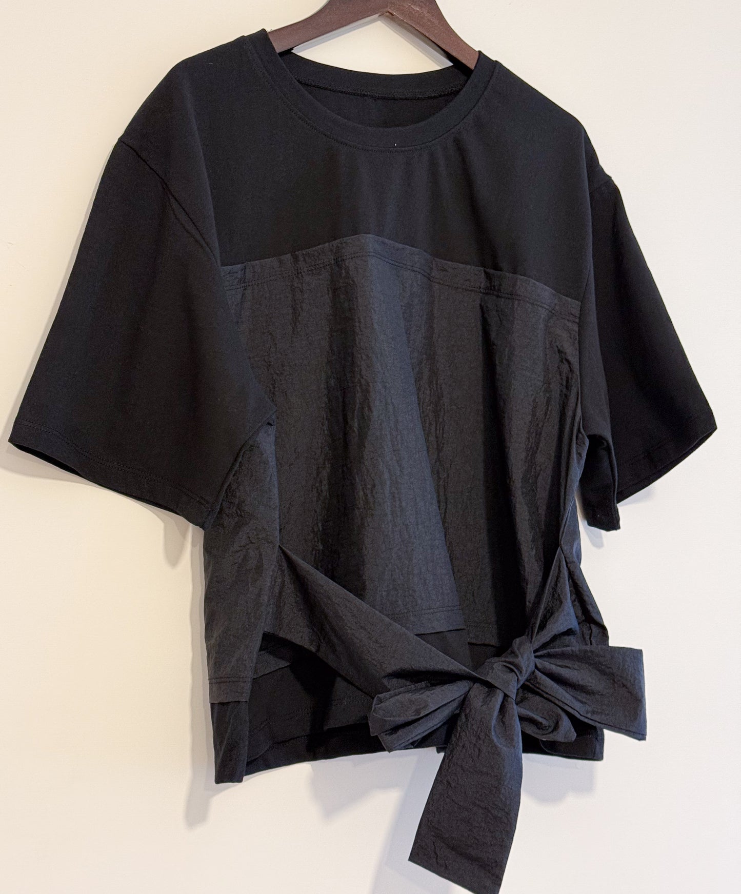 nylon patch tee(black/white) 現貨