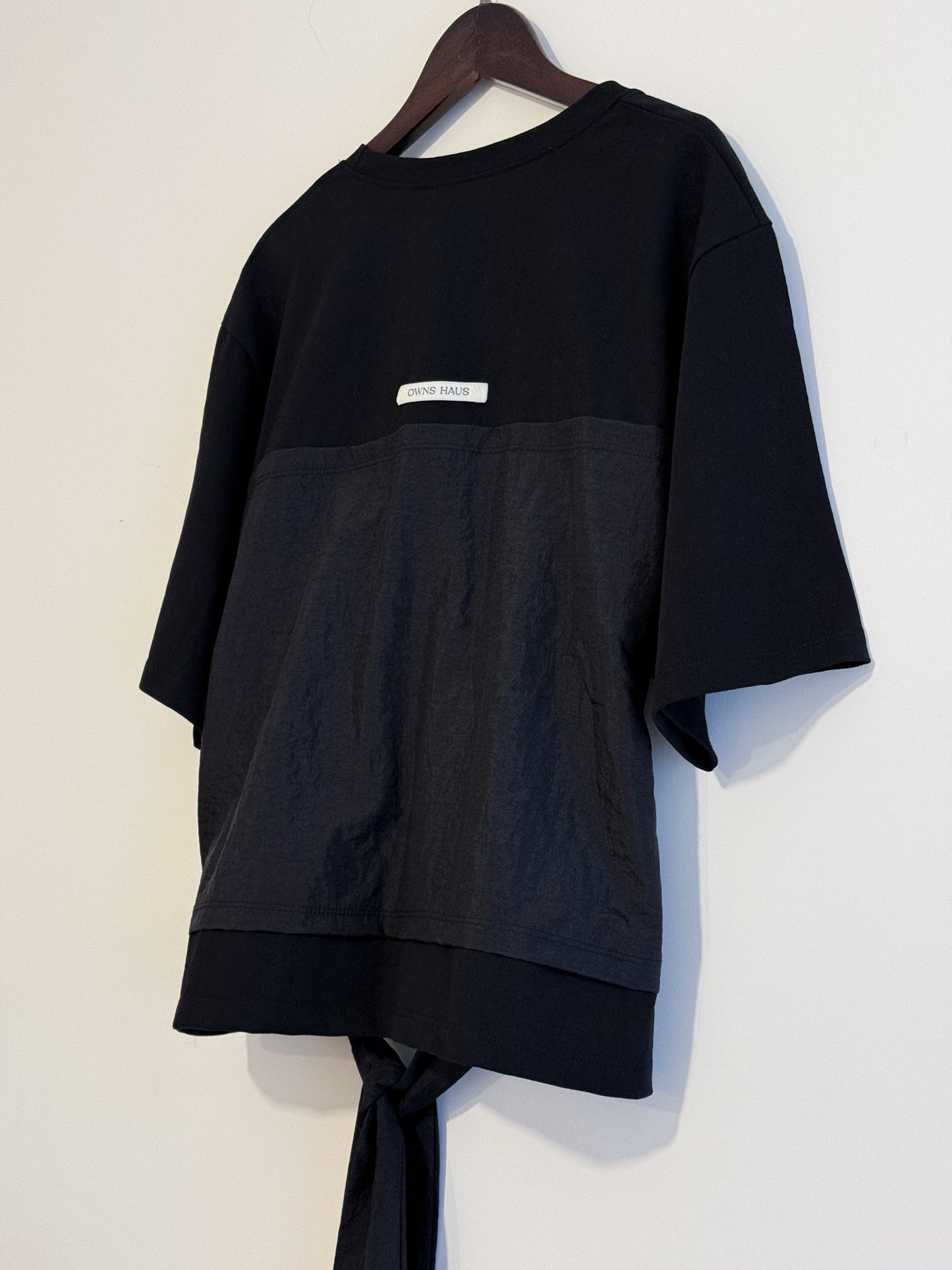 nylon patch tee(black/white) 現貨