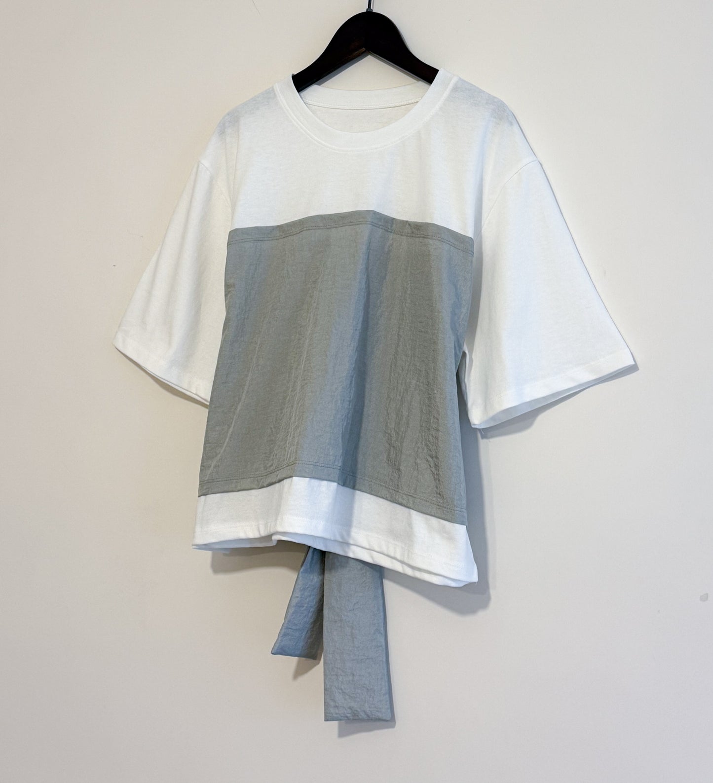 nylon patch tee(black/white) 現貨