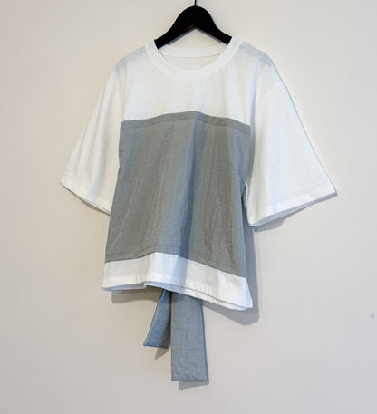 nylon patch tee(black/white) 現貨