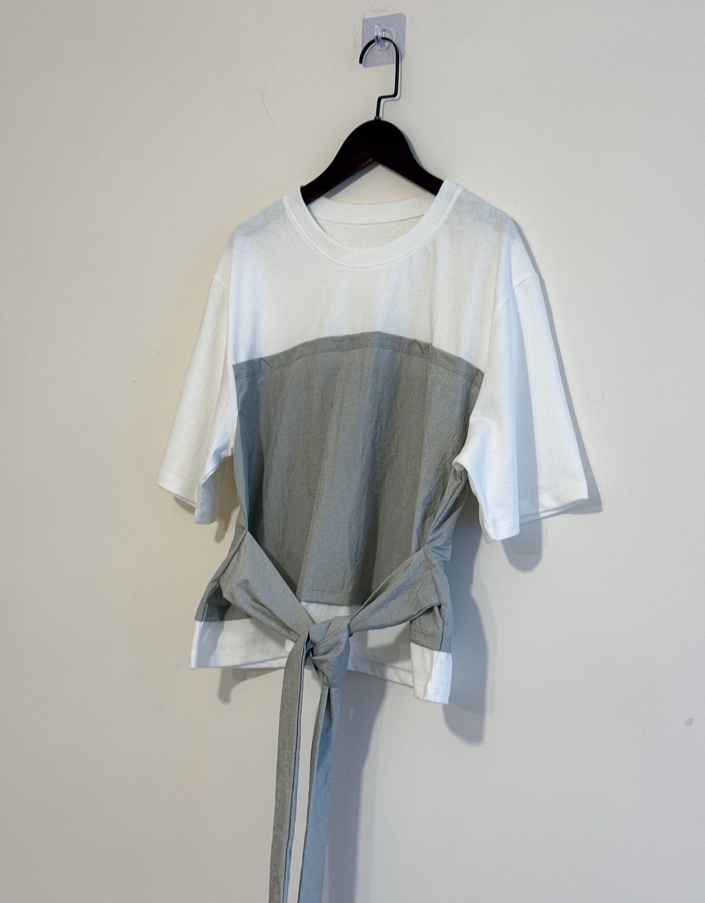 nylon patch tee(black/white) 現貨