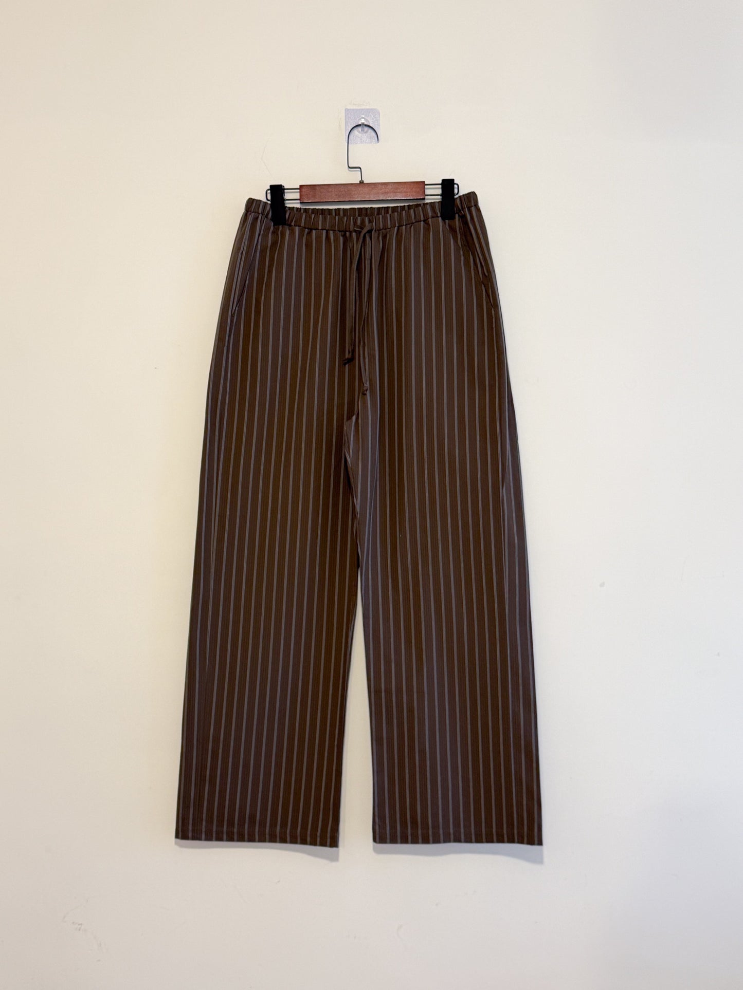 summer striped wide pants(black/brown) 現貨