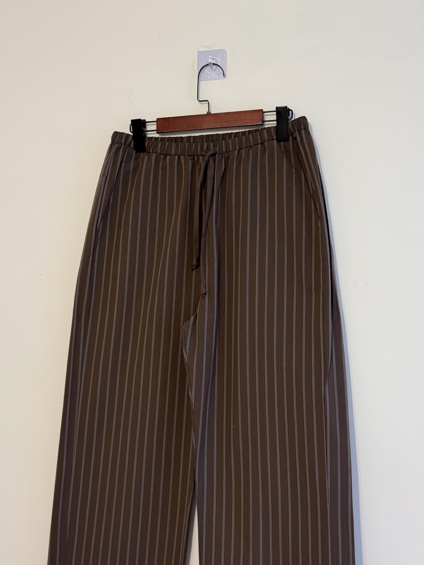 summer striped wide pants(black/brown) 現貨