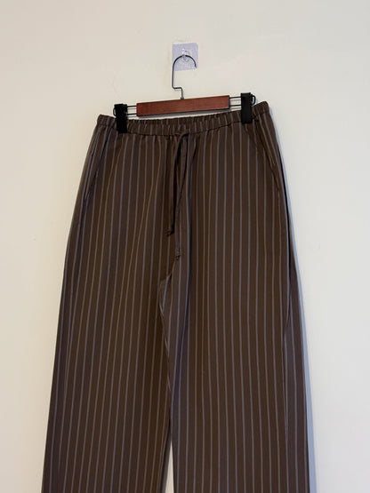 summer striped wide pants(black/brown) 現貨