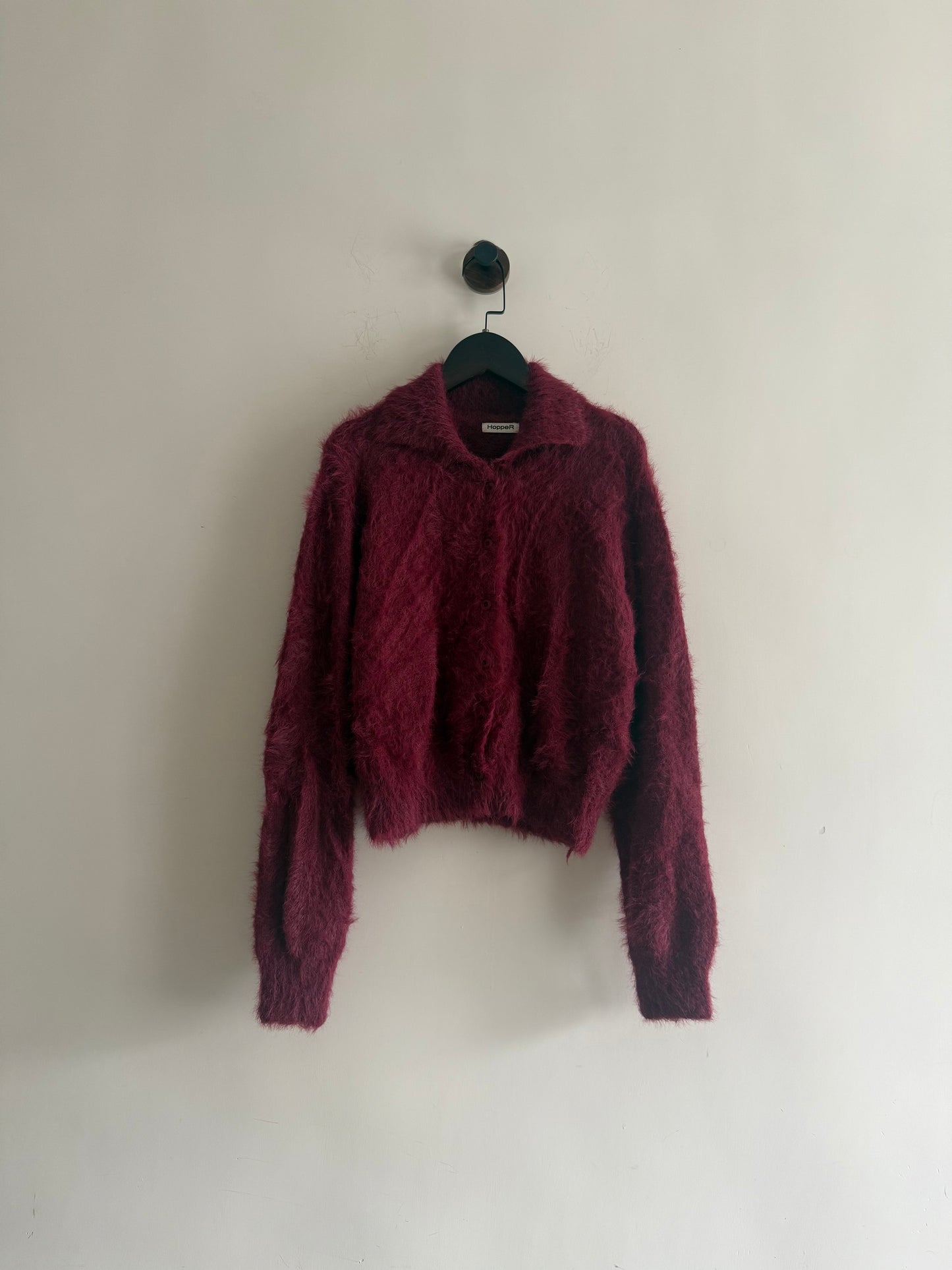 momo knit top (red/grey)