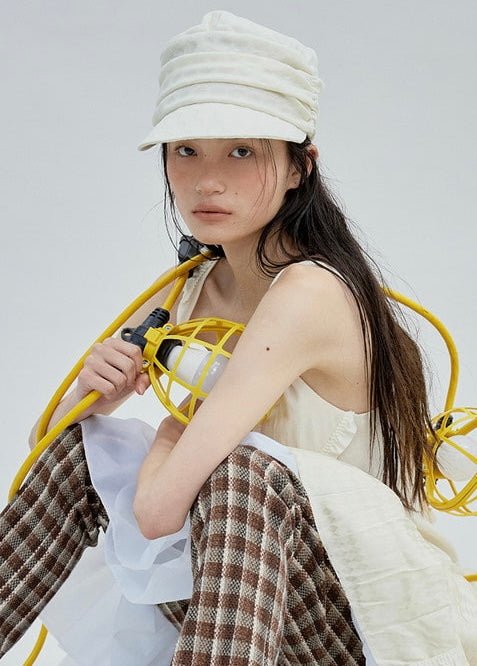 韓國代購：AWESOME NEEDS BELLBOY CAP DRAPE (CREAM/BEIGE/NAVY/BLACK/DOT BLACK)