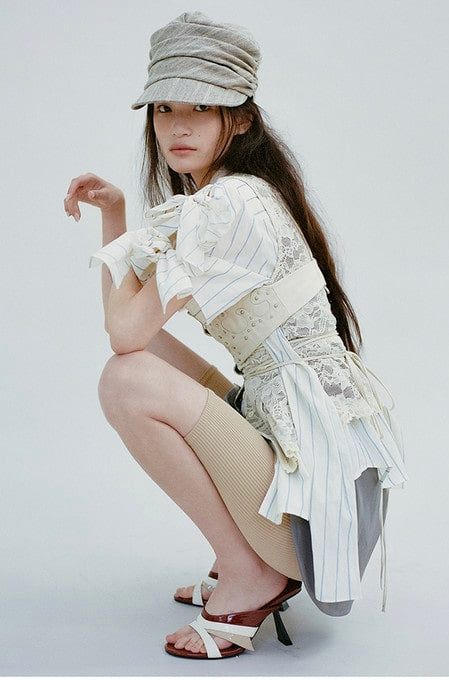 韓國代購：AWESOME NEEDS BELLBOY CAP DRAPE (CREAM/BEIGE/NAVY/BLACK/DOT BLACK)